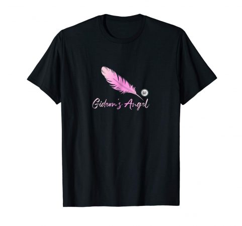Gideon’s Angel T-Shirt (light shirt with pink graphic: short sleeve)